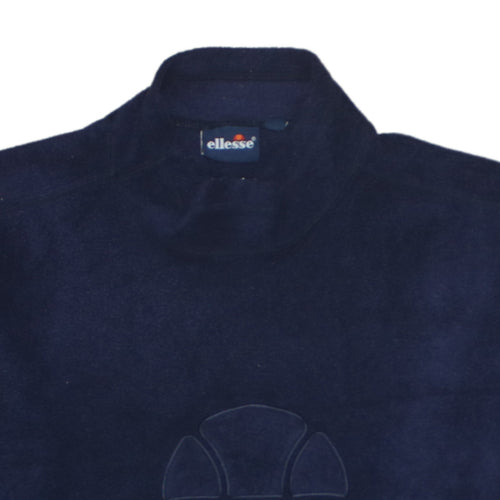 Ellesse Womens Navy Blue Fleece Pullover Sweatshirt Size S