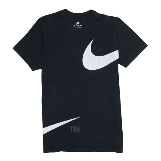 Nike Men's Black Graphic Logo Crew Neck Cotton T-Shirt Size M