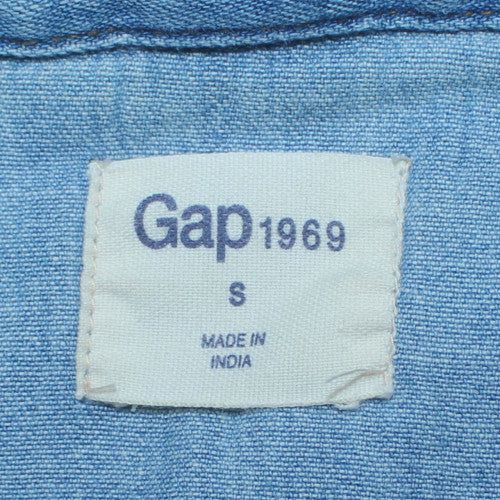Gap Women Blue Denim Button-Up Long Sleeve Shirt Size S