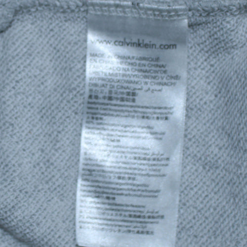 Calvin Klein Jeans Women Grey Logo Crew Neck Sweatshirt L