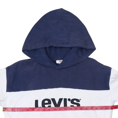 Levi's Women's Navy Red White Colourblock Hoodie XS Pullover Cotton
