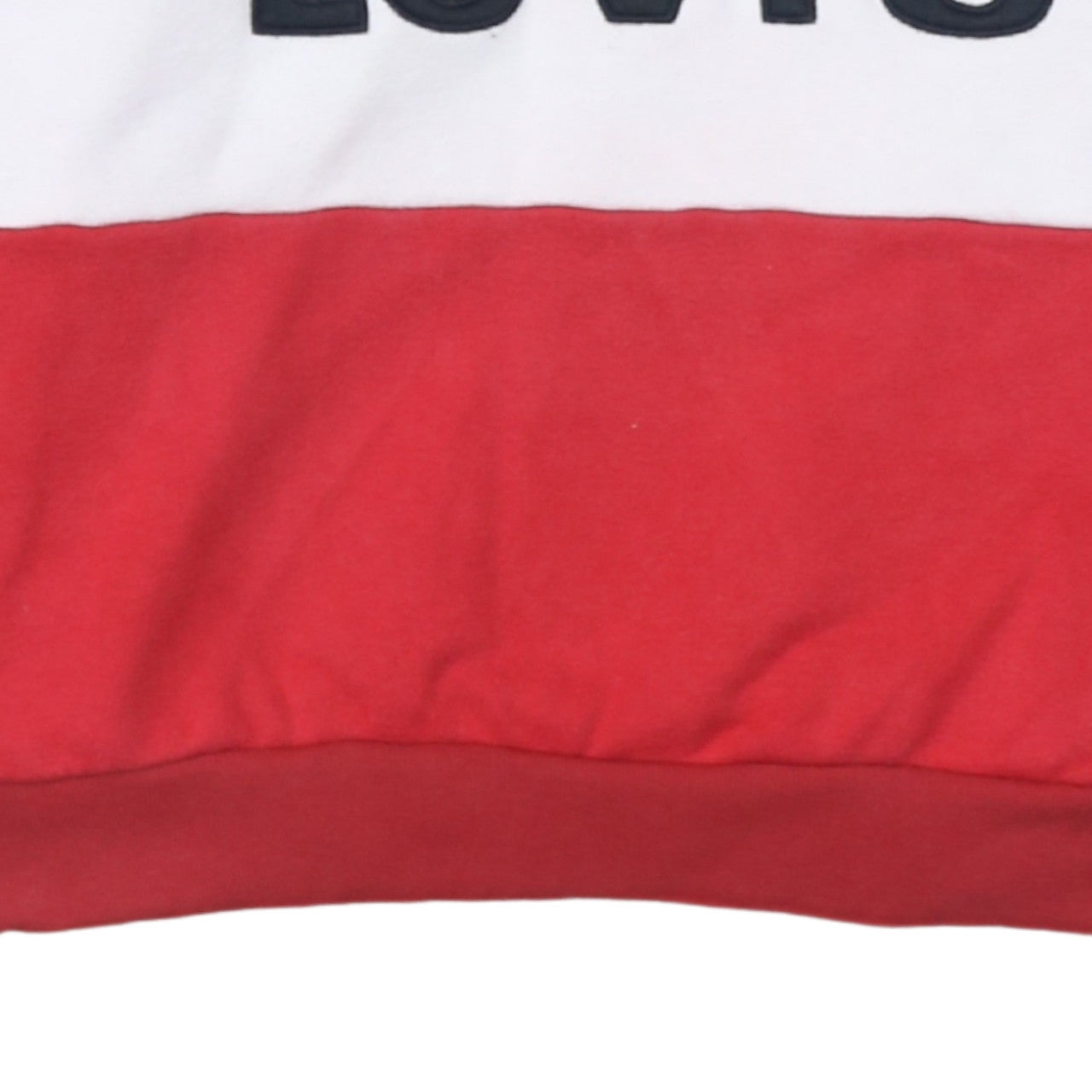 Levi's Women's Navy Red White Colourblock Hoodie XS Pullover Cotton