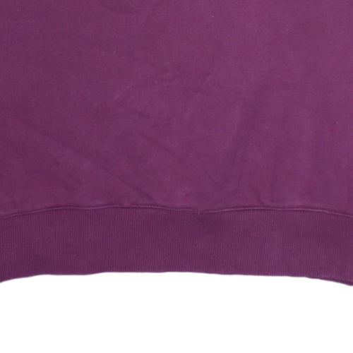 Champion Women’s Purple 1/4 Zip Pullover Sweatshirt Size L Cotton Logo