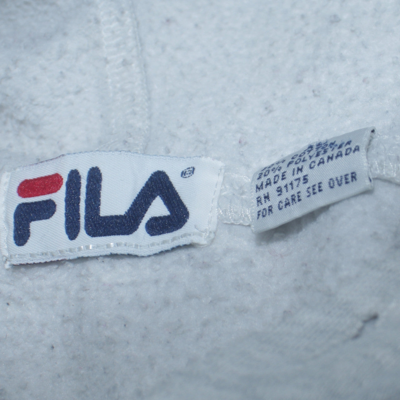 Fila Women Grey Pullover Hoodie Cotton Blend Logo Print M