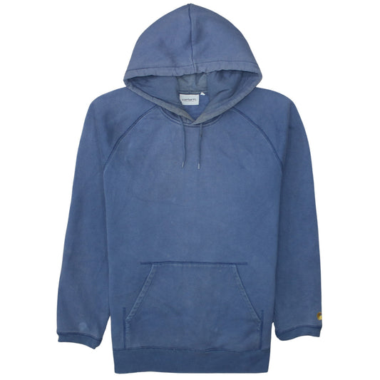 Carhartt Men Blue XL Pullover Hoodie Cotton Blend Fleece