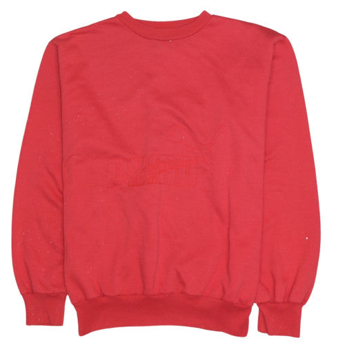 Puma Mens Red Crew Neck Pullover Sweatshirt L Classic Fit