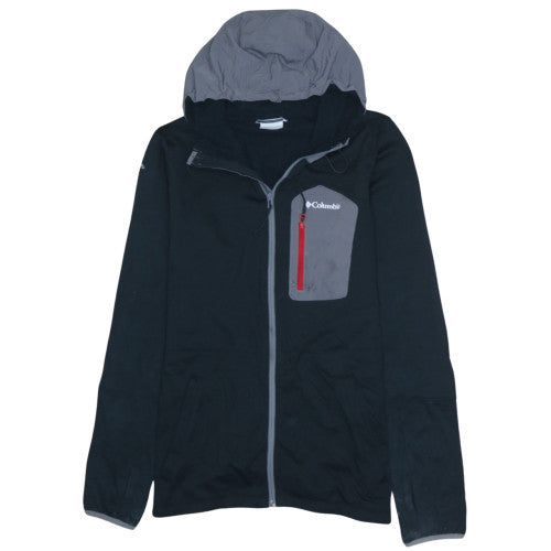 Columbia Mens Black Grey Full Zip Hooded Sweatshirt S