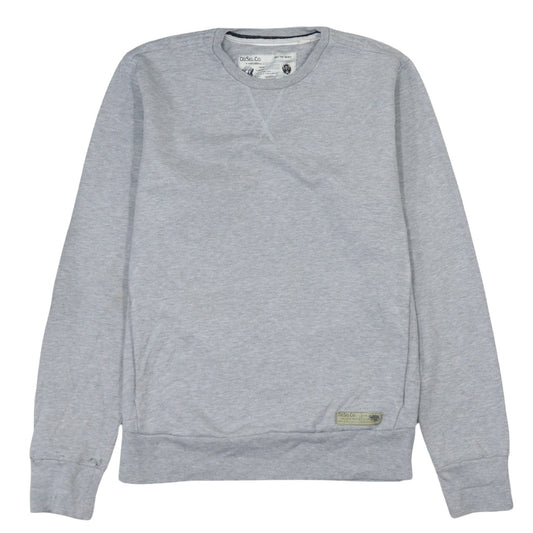 Diesel Men Grey Cotton Crew Neck Pullover Sweatshirt Medium
