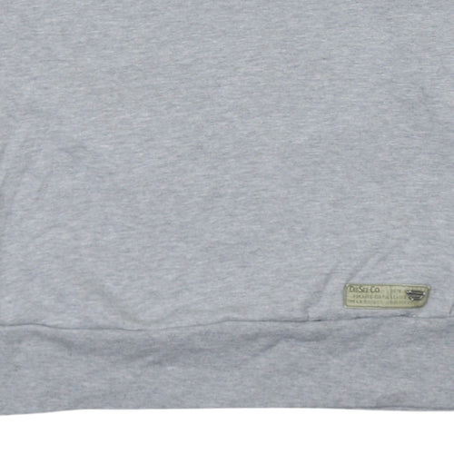 Diesel Men Grey Cotton Crew Neck Pullover Sweatshirt Medium
