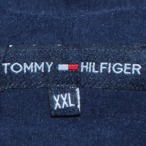 Tommy Hilfiger Men's Red Blue Check Long Sleeve Button-Up Shirt 2XL