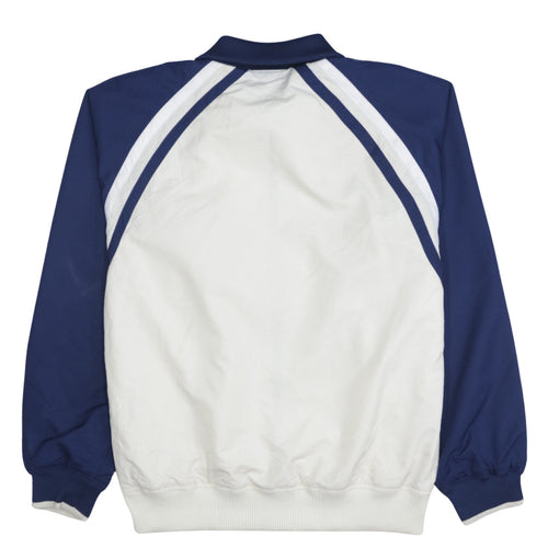 Lacoste Boys White & Navy Track Jacket Size L Full Zip Polyester Activewear