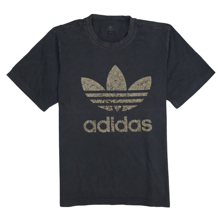 Adidas Men's Black Trefoil Logo Crew Neck T-Shirt Medium