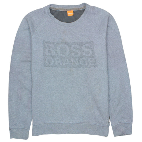 Hugo Boss Orange Womens Grey Pullover Sweatshirt XL Relaxed Fit