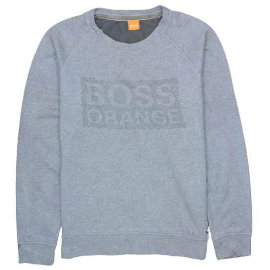 Hugo Boss Orange Womens Grey Pullover Sweatshirt XL Relaxed Fit