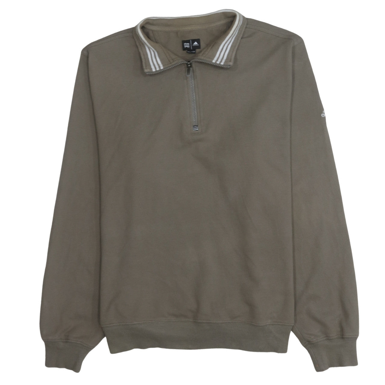 Adidas Men's Brown XL 1/4 Zip Fleece Sweatshirt
