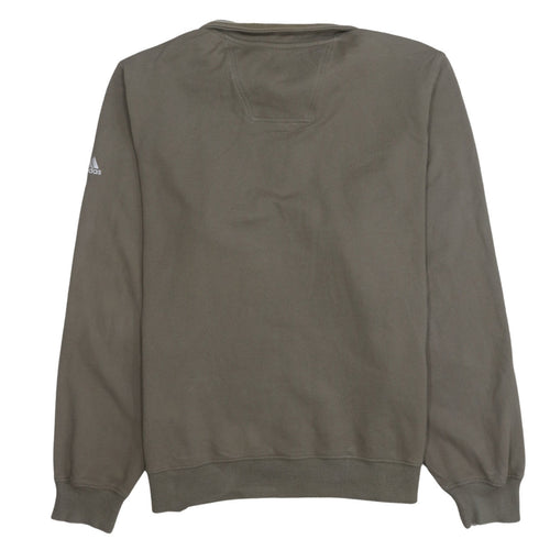 Adidas Men's Brown XL 1/4 Zip Fleece Sweatshirt
