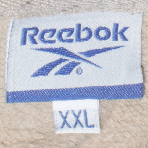 Reebok Women’s Beige XXL Pullover Sweatshirt Cotton Blend Classic Fit