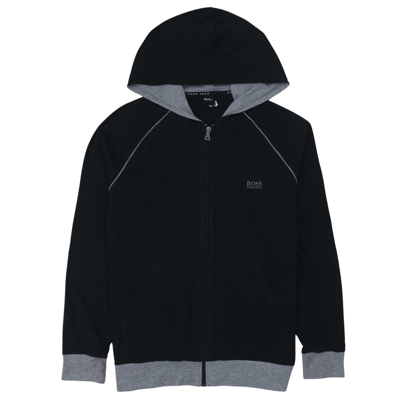 Hugo Boss Men's Black Full Zip Hoodie Size M Regular Fit
