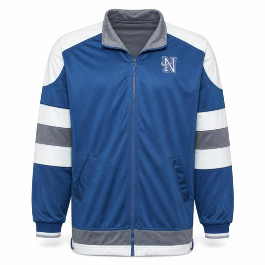 Nike Men's Blue L Track Jacket Full Zip Colourblock Sportswear