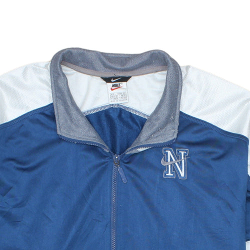 Nike Men's Blue L Track Jacket Full Zip Colourblock Sportswear