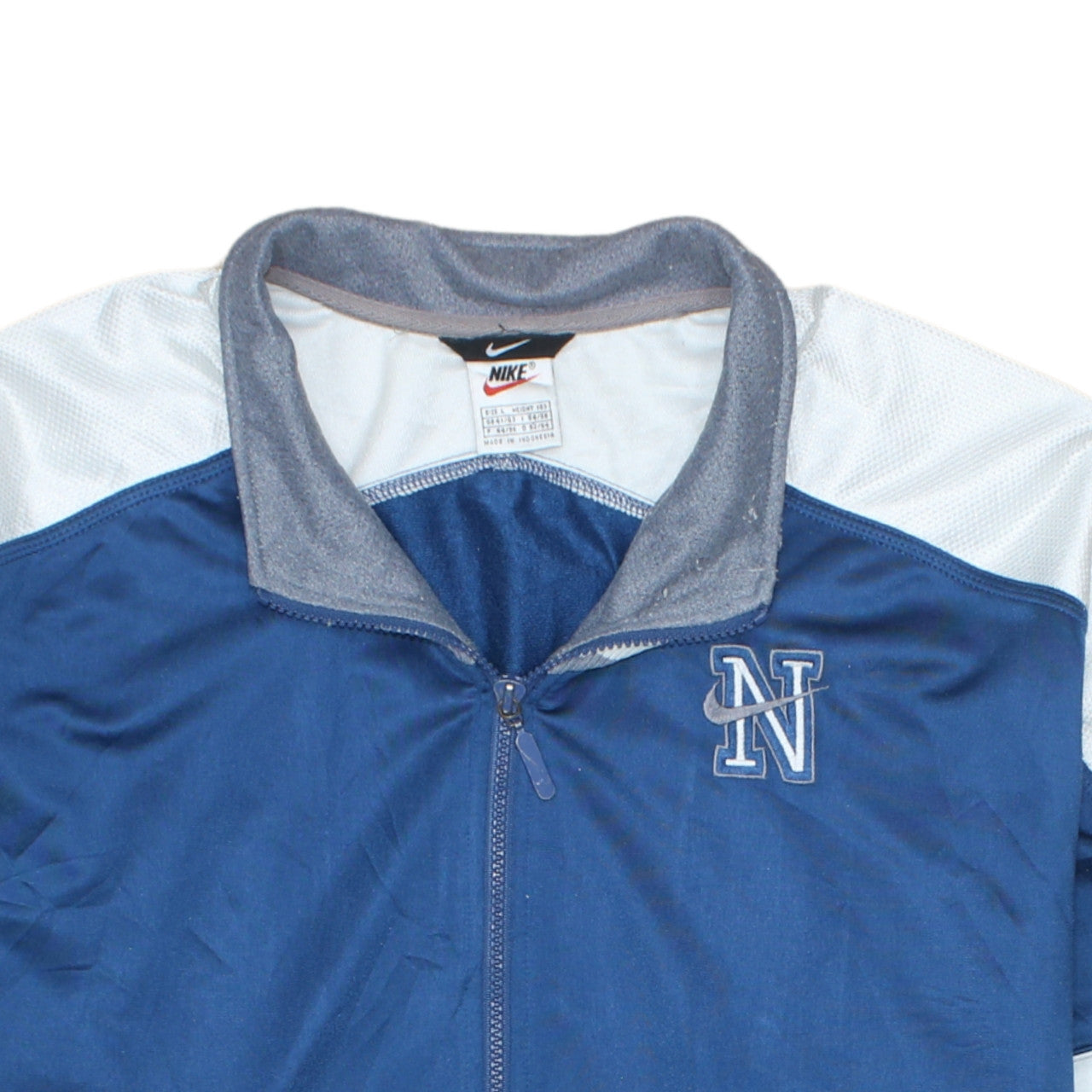 Nike Men's Blue L Track Jacket Full Zip Colourblock Sportswear