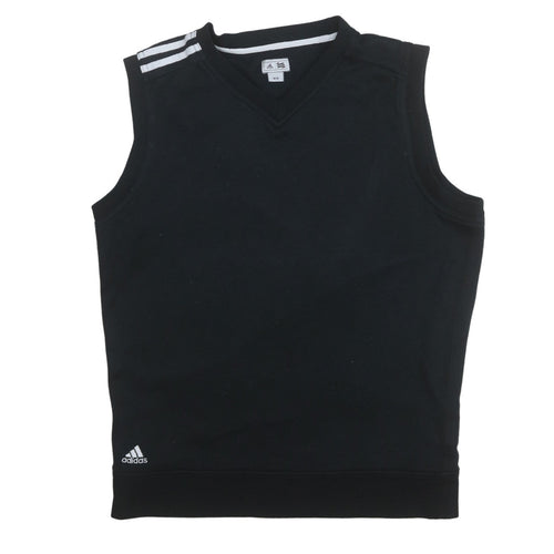 Adidas Men's Black Sleeveless V-Neck Sports Vest Sweatshirt M