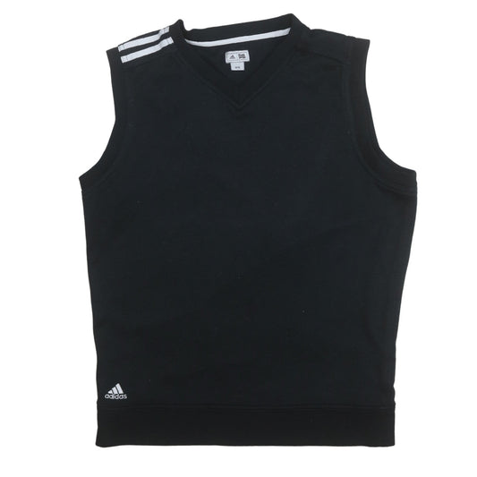 Adidas Men's Black Sleeveless V-Neck Sports Vest Sweatshirt M