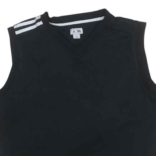 Adidas Men's Black Sleeveless V-Neck Sports Vest Sweatshirt M