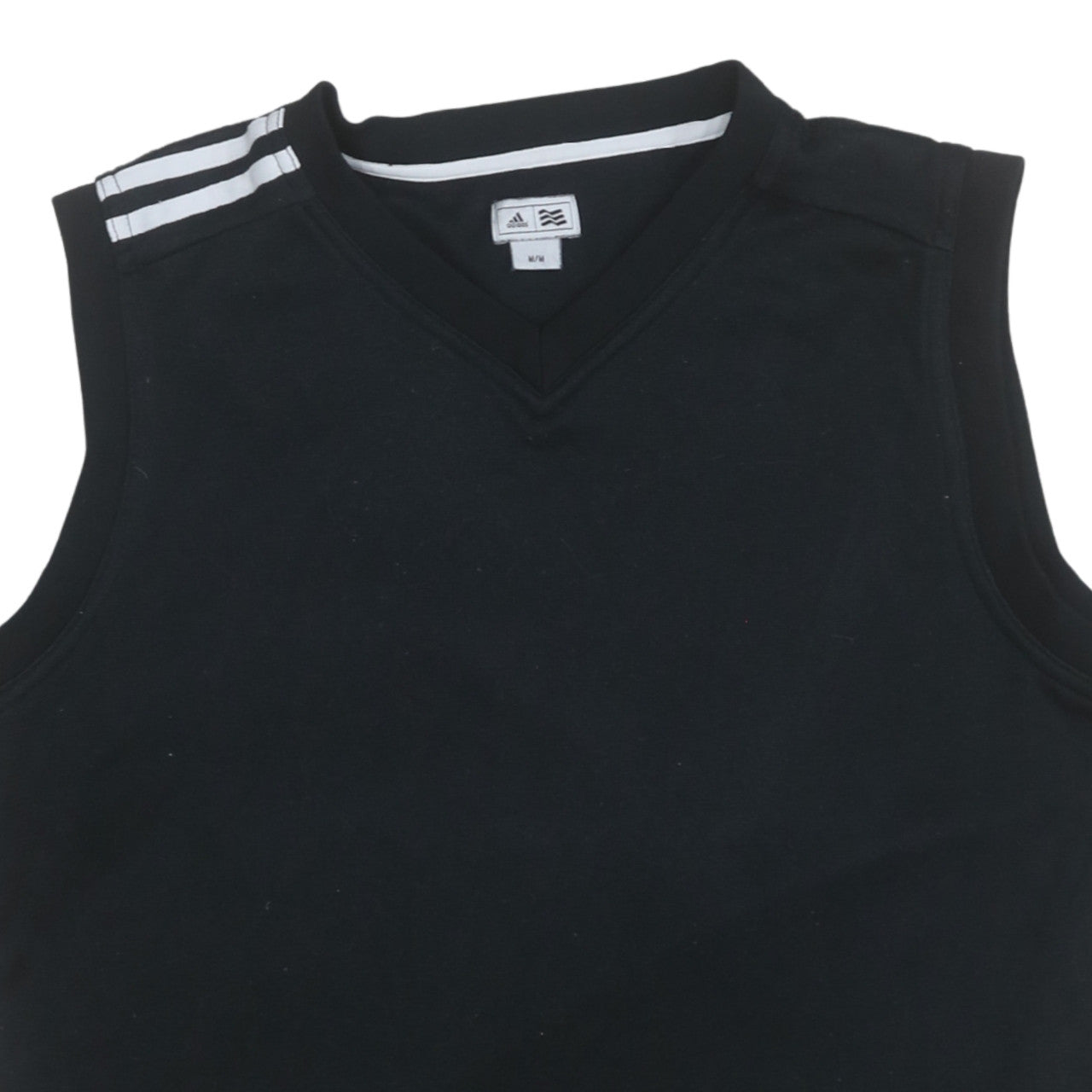 Adidas Men's Black Sleeveless V-Neck Sports Vest Sweatshirt M