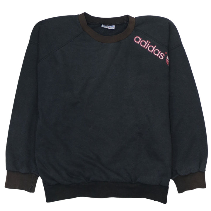 Adidas Boys Black Pullover Sweatshirt 16 Years Retro Logo Fleece