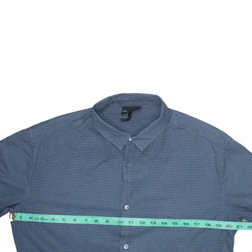 Emporio Armani Men's Blue Slim Fit Long Sleeve Cotton Shirt Size L