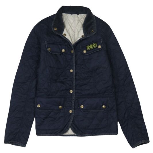 Barbour Womens Navy Quilted Jacket UK 12 Medium Casual Outdoor Coat