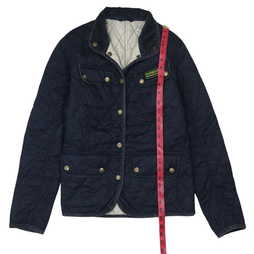 Barbour Womens Navy Quilted Jacket UK 12 Medium Casual Outdoor Coat