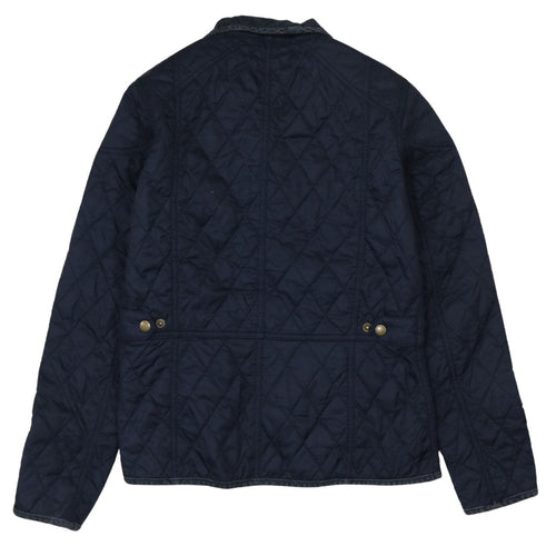 Barbour Womens Navy Quilted Jacket UK 12 Medium Casual Outdoor Coat