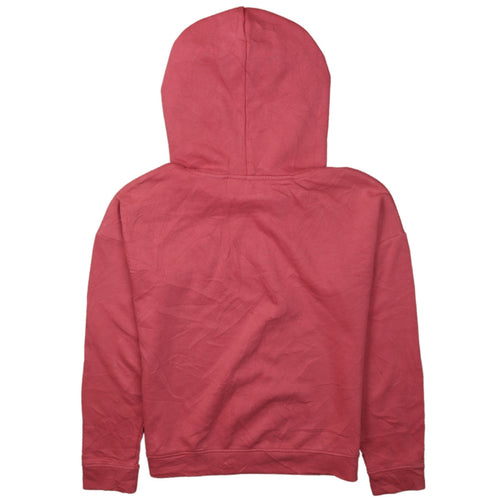 GUESS Womens Pink Pullover Hoodie XS Logo Embroidered Casual