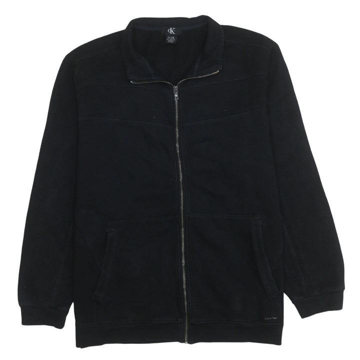 Calvin Klein Men's Black XL Fleece Full Zip Activewear Jacket