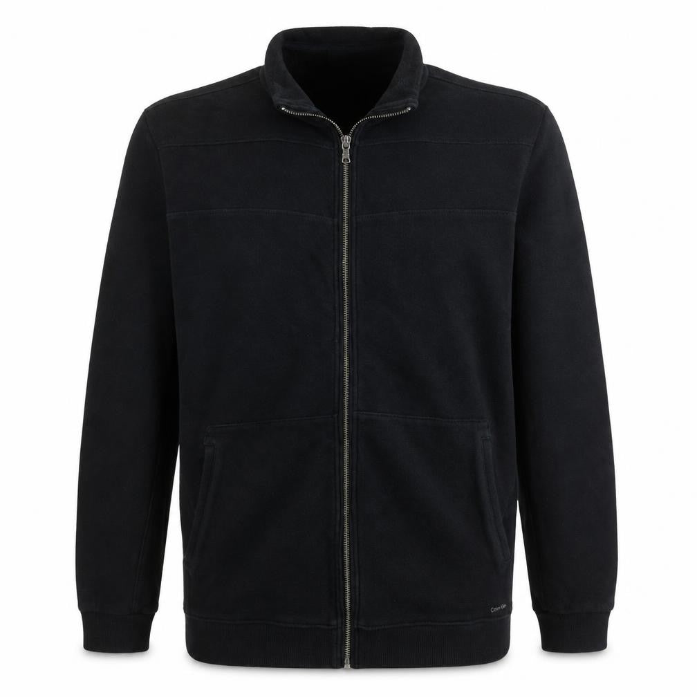 Calvin Klein Men's Black XL Fleece Full Zip Activewear Jacket