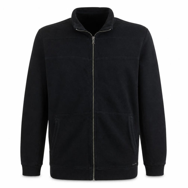 Calvin Klein Men's Black XL Fleece Full Zip Activewear Jacket