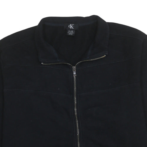 Calvin Klein Men's Black XL Fleece Full Zip Activewear Jacket
