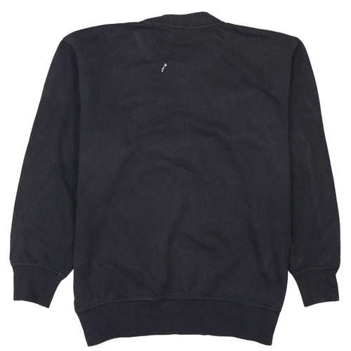 Puma Mens Black L Pullover Sweatshirt Crew Neck Fleece