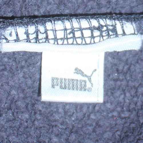 Puma Mens Black L Pullover Sweatshirt Crew Neck Fleece