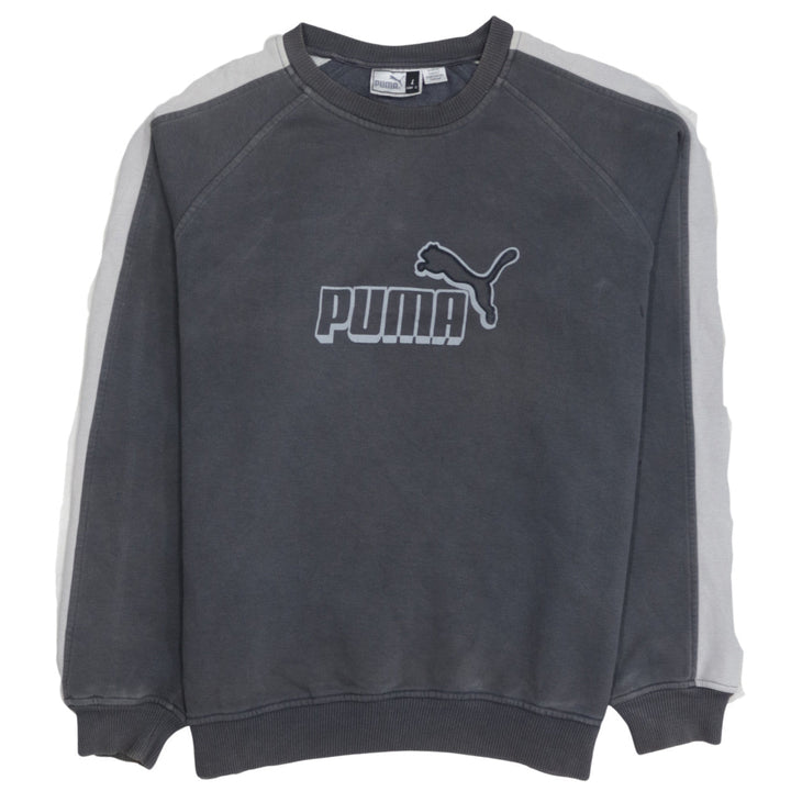 Puma Mens Grey Logo Pullover Sweatshirt L Regular Fit