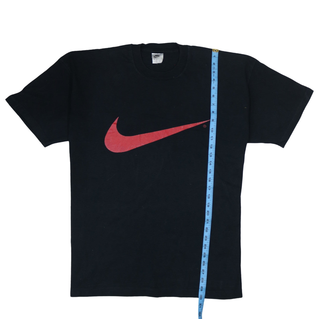 Nike Men's Black XL Vintage Red Swoosh Logo Graphic T-Shirt