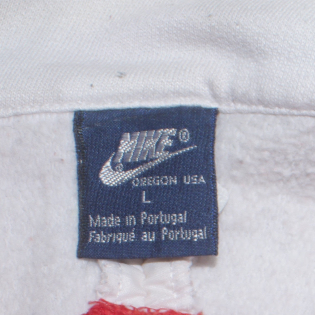 Nike Men's Red Colourblock Track Jacket L Vintage Sports Full Zip