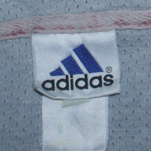 Adidas Men's Grey Full Zip Hoodie M Logo Sportswear Sweatshirt