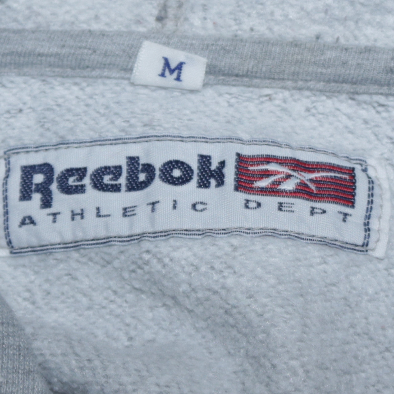 Reebok Women’s Grey Full Zip Hoodie Medium Athletic Dept Logo