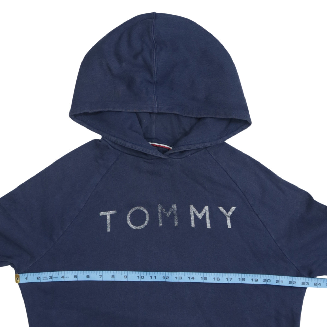 Tommy Hilfiger Womens Navy Blue Pullover Hoodie XL Cotton Logo