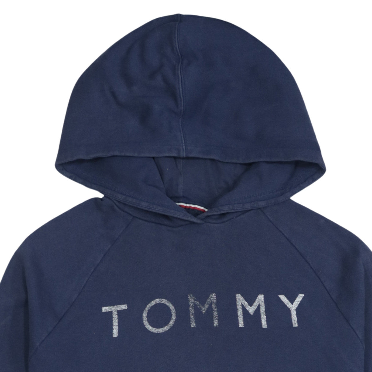 Tommy Hilfiger Womens Navy Blue Pullover Hoodie XL Cotton Logo