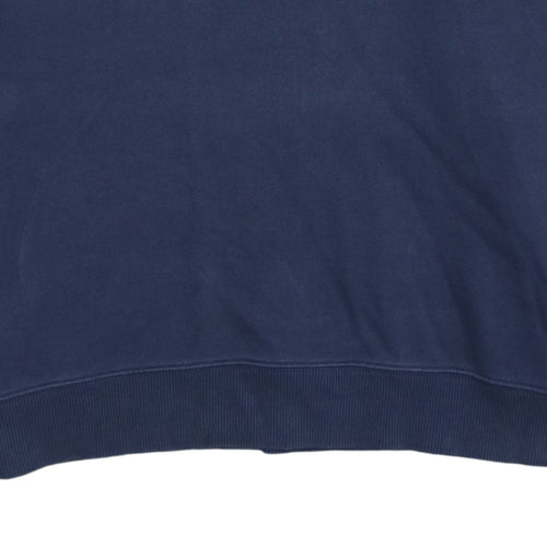 Tommy Hilfiger Womens Navy Blue Pullover Hoodie XL Cotton Logo