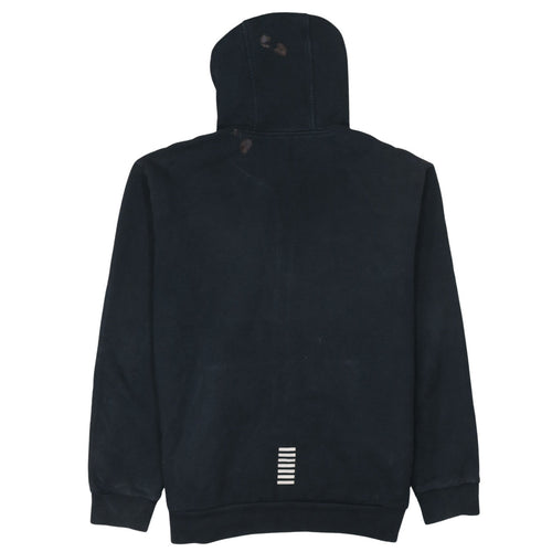 Emporio Armani EA7 Womens Black Full Zip Hoodie XL Relaxed Fit